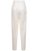 Wool & silk straight leg pants