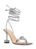 95mm Crystal leather & PVC sandals