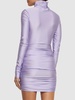 Oleandra shiny Lycra mini dress