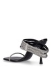 95mm Infinity crystals & leather sandals