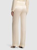Tailored satin straight pants