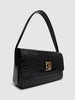 Elly croc embossed leather shoulder bag