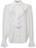 Ruffled cotton blend shirt