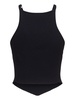 Pointy buckle rib knit tank top