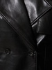 Simone leather blend biker jacket