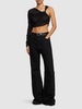 Draped viscose crop top