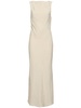 Draped cowl midi dress
