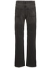 Knee-zip denim pants