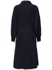 Cotton canvas belted long coat