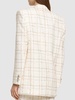 Oversized sequined checked tweed jacket