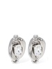 Chain earrings w/ crystals