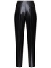 Silk & linen high waist straight pants