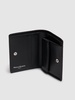 Grained leather clip wallet