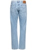 Stonewashed denim straight jeans