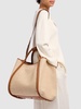 M Summer Marin raffia effect tote bag