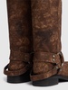 35mm Balius coated denim biker boots