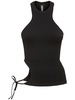 Ribbed jersey cut-out tank top