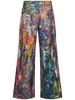 Dayla printed denim wide leg jeans