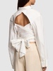 Knotted poplin long shirt