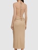 Draped jersey midi dress