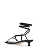 35mm Paige nappa leather lace-up sandals