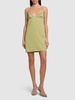 Embellished satin envers dress
