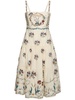 Lima embroidered linen midi dress