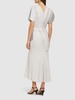 Gathered-waist midi dress
