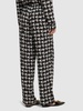 Aiden houndstooth viscose straight pants