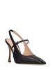100mm Leather slingback pumps