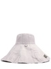 Tromp l'oeil lace print canvas hat