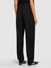 Wool twill straight high waist pants