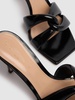 85mm Patent leather mules