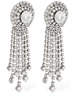 Fringes crystal pendant earrings