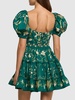 Manzanilla puff sleeve cotton mini dress