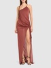 Viscose crepe long dress