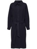 Cotton canvas belted long coat