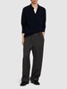 Cashmere & cotton knit l/s polo