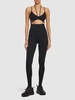 Ribbed jersey leggings w/ stirrups