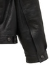 Denim-style leather jacket
