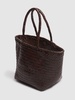 Grace Small woven leather basket bag