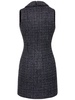 Sequined tweed sleeveless mini dress