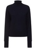 Cropped cashmere turtleneck sweater