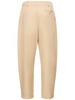 Iconic pleated satin cropped pants