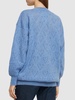 Knitted mohair long cardigan w/ crystals