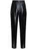 Silk & linen high waist straight pants