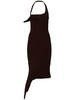 Undressed rib knit long dress
