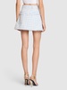 Trapeze gingham tweed mini skirt
