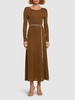 Viscose knit dress w/ embellished belt