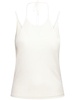 Layered knit halter tank top